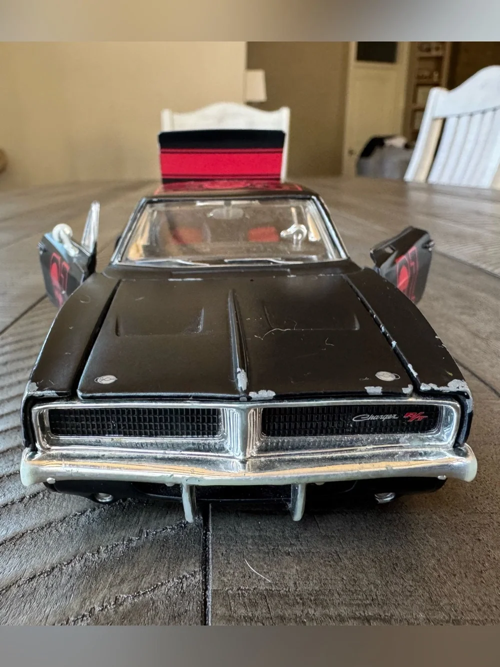 Dodge Charger Black/Red Die-Cast Muscle Car - Kids Toy Car